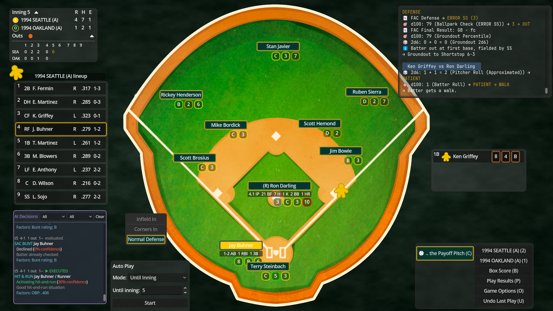 Game Pulse Payoff Pitch Baseball - 1994 Season Set